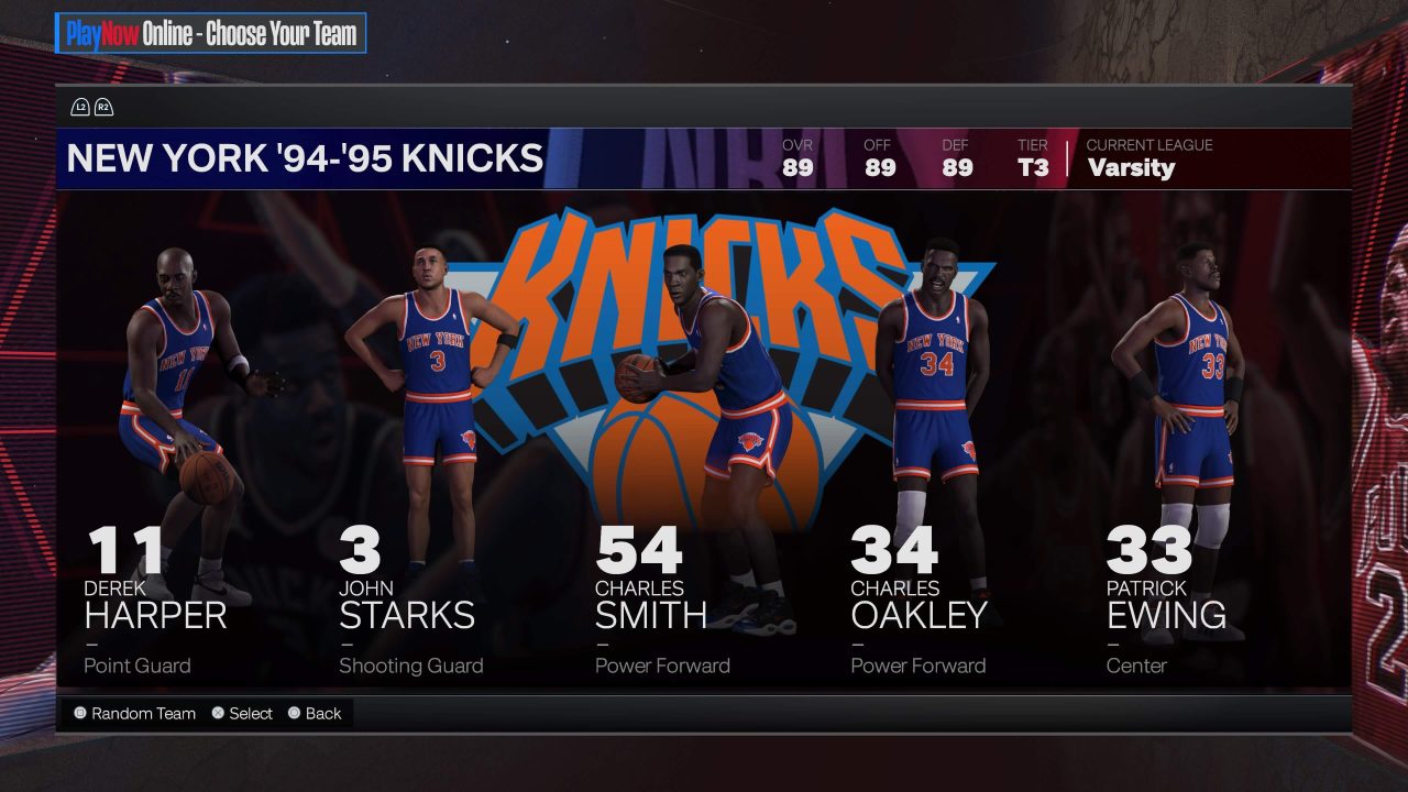 1994-95 New York Knicks on NBA 2K24