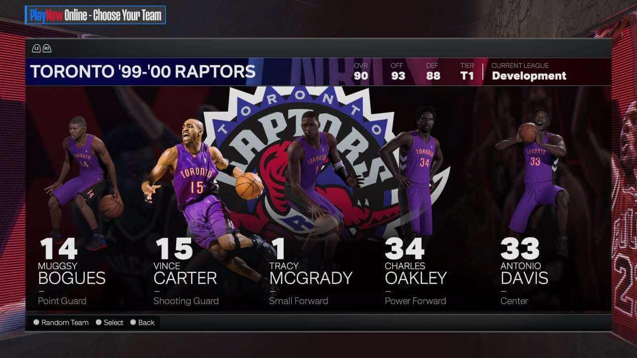 1999-00 Toronto Raptors on NBA 2K24