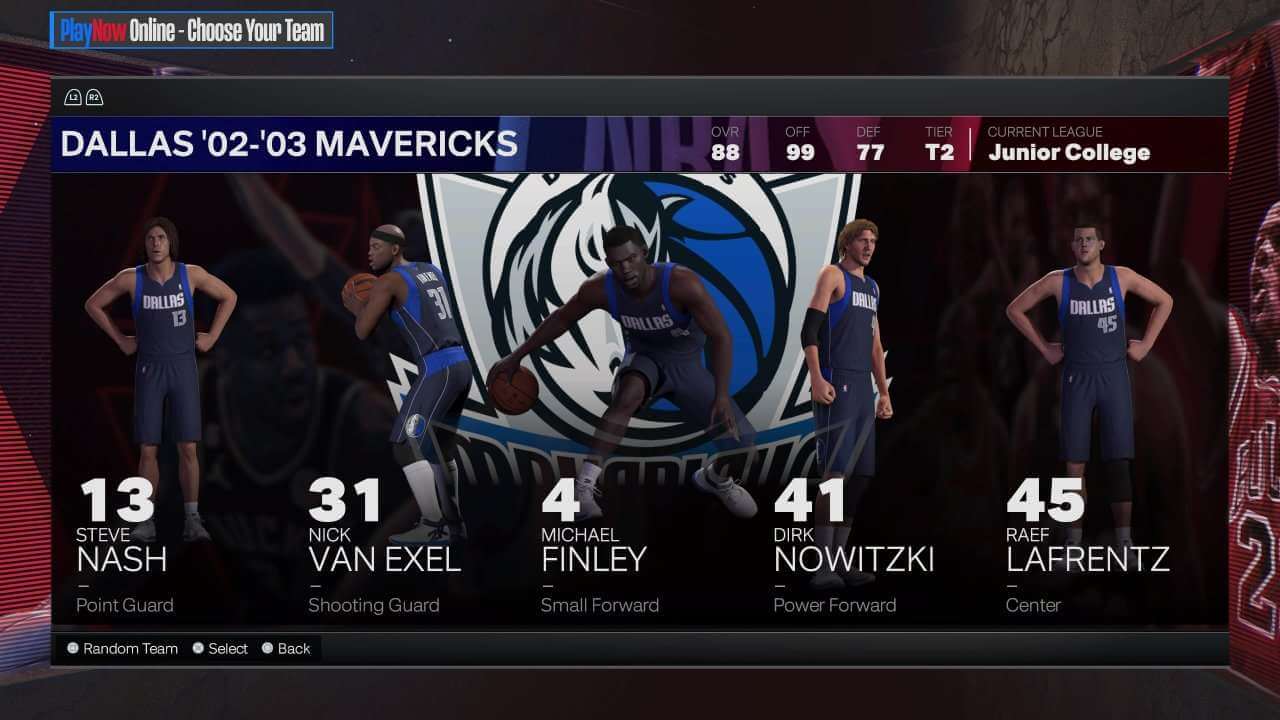 2002-03 Dallas Mavericks on NBA 2K24