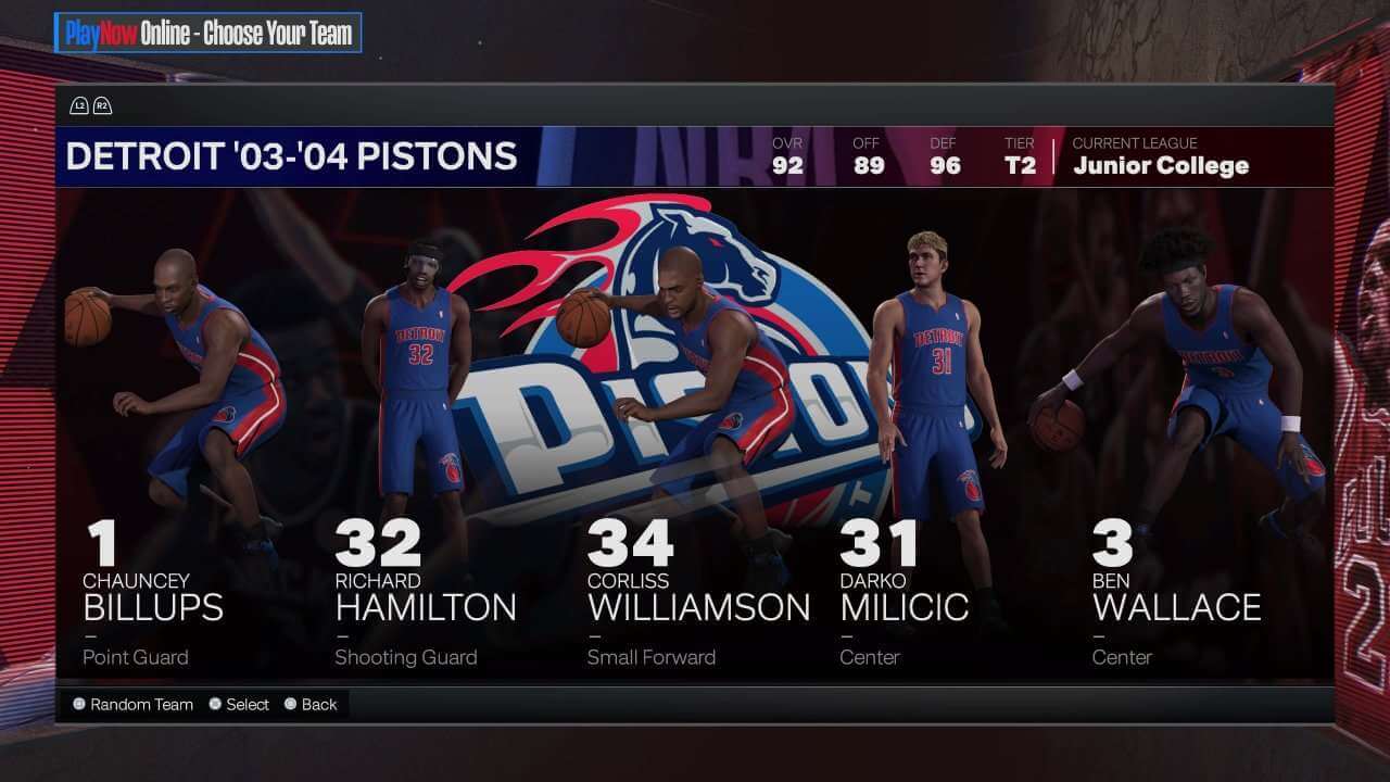 2003-04 Detroit Pistons on NBA 2K24