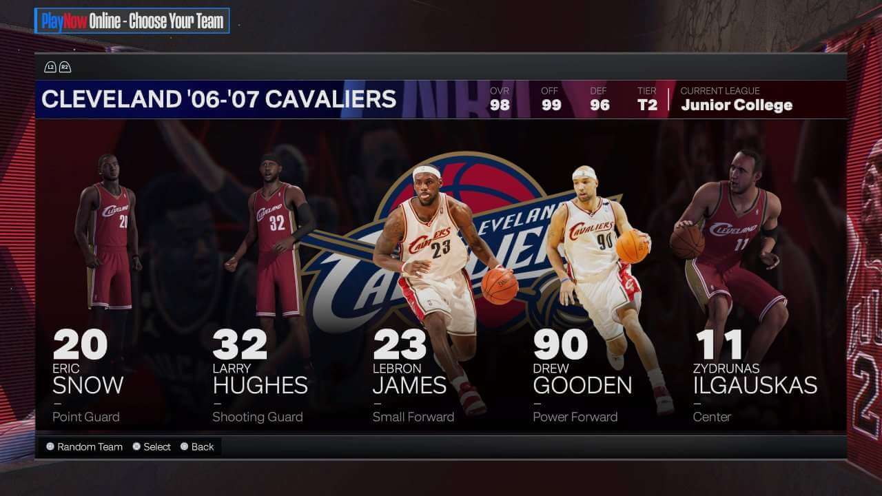 2006-07 Cleveland Cavaliers on NBA 2K24