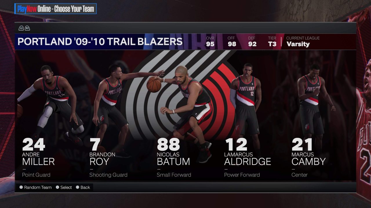 2009-10 Portland Trail Blazers on NBA 2K24