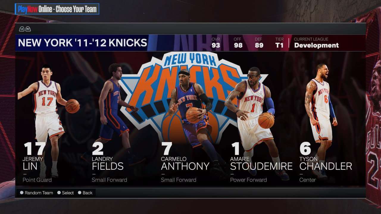2011-12 New York Knicks on NBA 2K24