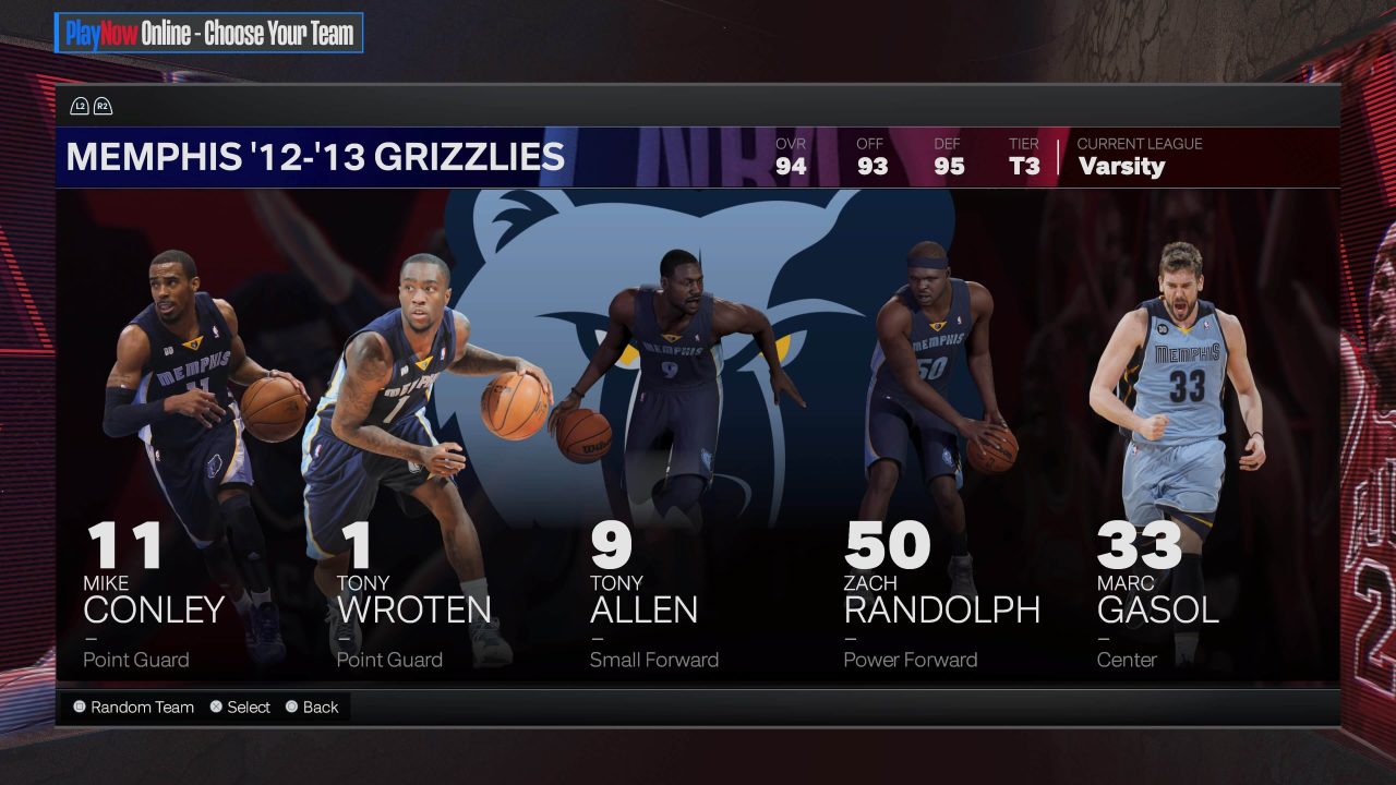 2012-13 Memphis Grizzlies on NBA 2K24