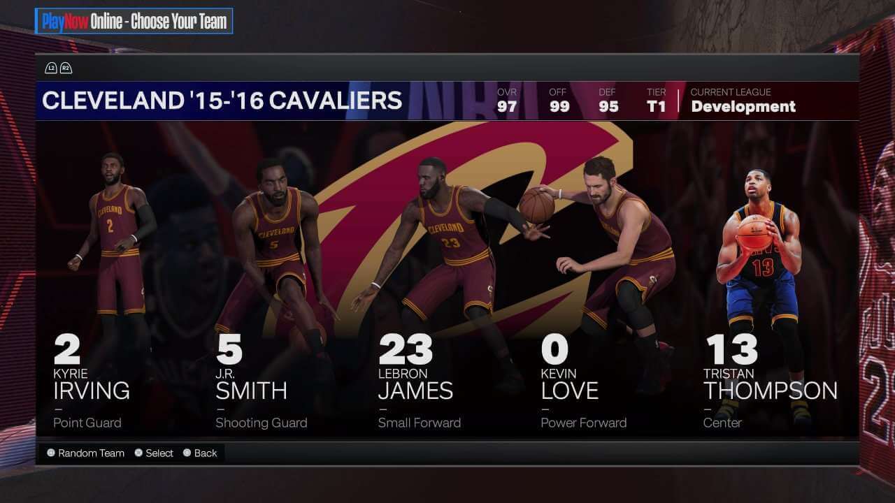 2015-16 Cleveland Cavaliers on NBA 2K24