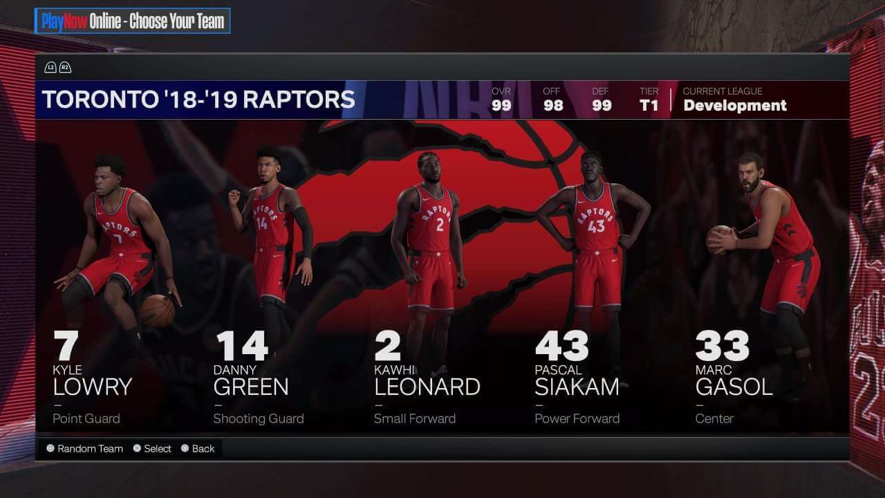 2018-19 Toronto Raptors on NBA 2K24